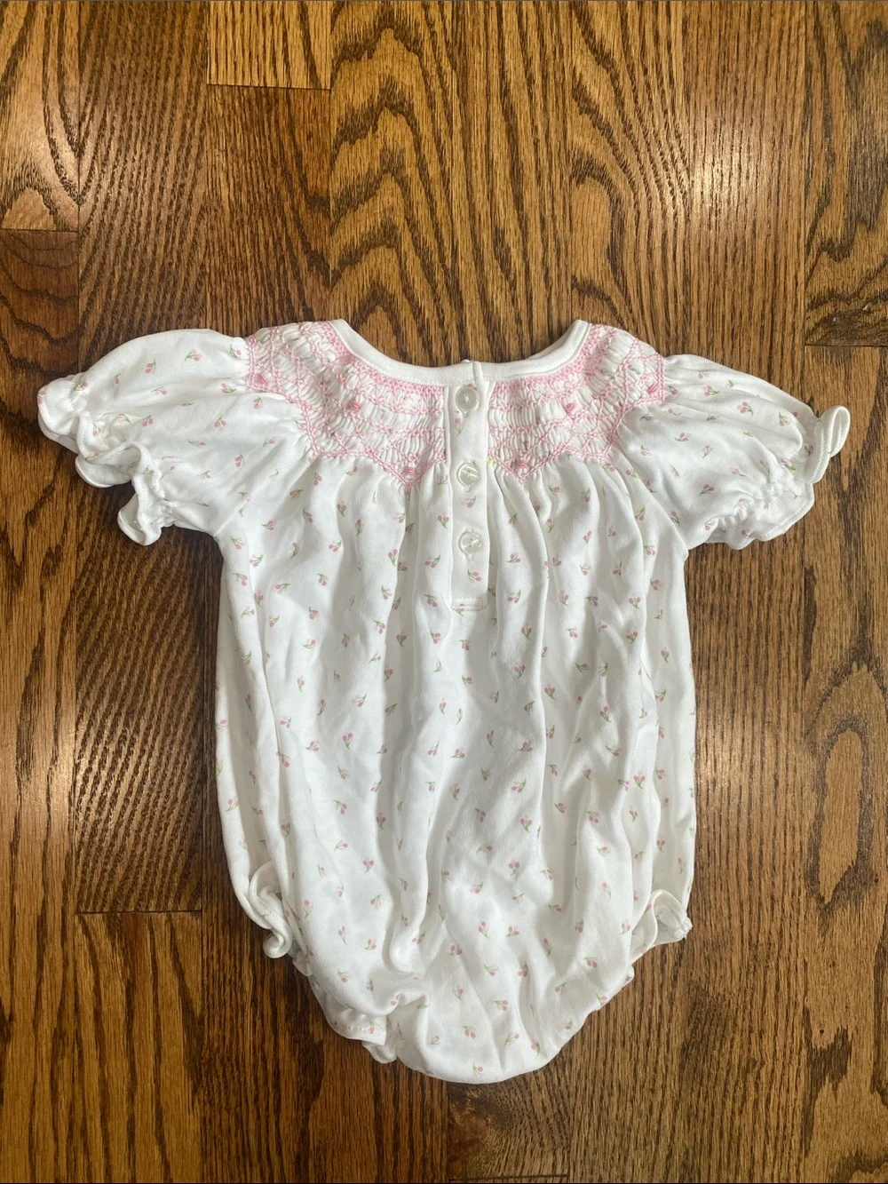 bella bliss Baby Girl's Casey Floral Cotton Bubble Romper, size 6M. Like new